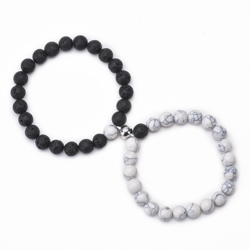 Braccialetti Magnetici Per Coppie, Attrazione Reciproca, Gioielli Coordinati Lui E Lei, Regalo Per Fidanzati, Fidanzate, Marito E Moglie, Regolabili 15.5-18.3 Cm