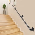 thumbnail image 6 of VEVOR 13FT Carbon Steel Pipe Handrail, 440LBS Capacity, Industrial Wall-Mounted Handrail with Round Corners for Indoor or Outdoor Use, 6 of 12