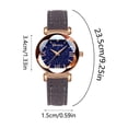 thumbnail image 2 of Resicozy Womens Watches Classic Quartz Watch with Leather Strap Vintage Small Face Round Watches Birthday Gift for Ladies 2026 Deep Blue, 2 of 5
