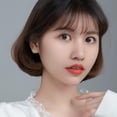 thumbnail image 2 of Solid 925 Sterling Silver Bar Open Hoop Earrings Huggie Studs for Women Teens Bar Half Hoop Earrings Huggie, 2 of 15