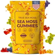 TrueSeaMoss Sea Moss Gummies Immune Support, Energy Boost, Skin & Hair Health, Detox with Magnesium, Burdock Root & Bladderwrack 60 Multiflavor Gummies, Made in the USA