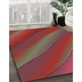 thumbnail image 3 of Ahgly Company Machine Washable Indoor Square Transitional Red Area Rugs, 4' Square, 3 of 7