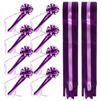 Wedding Car Decoration Wrapping Bows Ribbon Favors Latte Purple 10 Pcs