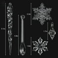 thumbnail image 2 of Luxtrada 26/40/57Packs Clear Acrylic Christmas Snowflake Icicles Hanging Icicle Drop with Crystal Line Ornaments Set for New Year Party Christmas Tree Decorations, 2 of 7