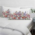 thumbnail image 4 of Spring Floral Pillow Covers 16"x24", Watercolor Daisy Lily Lavender Plants Garden Soft Brushed Microfiber Breathable Throw Pillow Covers, Pillowcase with Zipper for Couch Sofa Bedroom Living Room, 4 of 9
