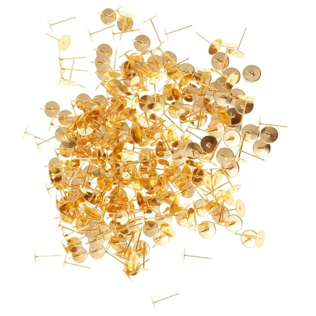 Componentes de pendientes de poste de metal sólido Salvador Fornituras de joyería 300 unids Flat Stud Back Hallazgos