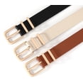 thumbnail image 3 of 3 Pack Women Belts For Jeans Dresses Pants Ladies PU Waist Belt with Buckle, 3 of 9