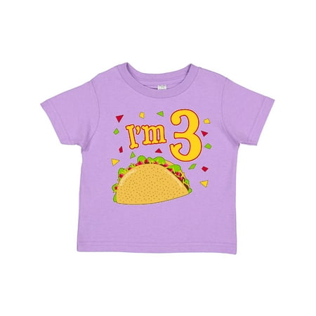 

Inktastic I m Three- Taco Birthday Party Gift Toddler Boy or Toddler Girl T-Shirt
