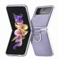 thumbnail image 6 of Dteck Cover for Samsung Galaxy Z Flip 4, Crystal Luxury Anti Scratch Ultra-Thin Rubber Silicone Ring Holder Shockproof Glossy Design Back Phone Cover For Samsung Galaxy Z Flip4,Lightpurple, 6 of 14