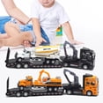 thumbnail image 2 of Pull-back Design Construction Trailer Model Moving Joints Detachable Head Construction Trailer Vehicle Model for Kids, 2 of 10