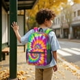 thumbnail image 6 of Pink and Yellow Tie Dye Pattern 17" School Backpacks for Teens,Waterproof Oxford Fabric,S-Shape Padded Straps for School,Travel,Hiking,Camping, 6 of 6