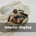 thumbnail image 5 of Woven Saddle Bag for Women - Versatile Casual Commute Crossbody Straw Bag, Adjustable Strap, 9.1x2.8x7.9 Inches, 5 of 9