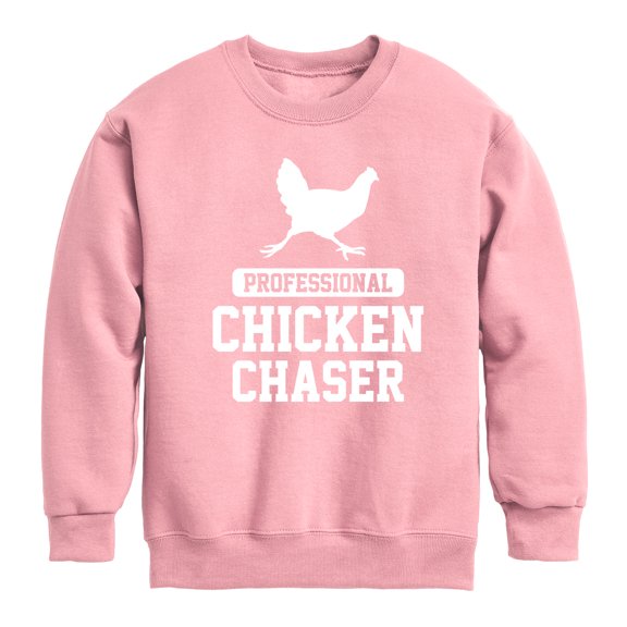 Instant Message - Professional Chicken Chaser - Toddler & Youth Crewneck Fleece Sweatshirt