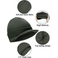 thumbnail image 2 of Viworld Winter Men's Knit Cap with Brim Beanie Hat Warm Thick Hat for Outdoor (Gray), 2 of 7
