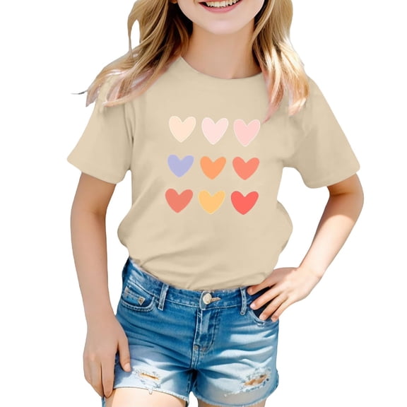 HIPYLO Tops White Kids Tshirt Cute Shirts Cherry Shirt Toddler T Shirts Girls Size 6 Clothes for Toddler Girls 5 Girls Clothes
