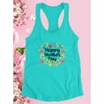 thumbnail image 3 of Happy Mother's Day Wreath Racerback Tank Women -Image by Shutterstock, Female Large, 3 of 4