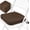 Dark Brown, variant on Memory Foam Chair Cushions for Folding Chairs 4 Pack, Thickened 2" Square Pads with Ties for Kitchen Chairs, Indoor Non-Slip Dining Chair Seat Cushions (4 Pcs, Linen)