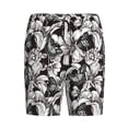 thumbnail image 4 of Wukai Lilies Flowers Men’s Short Pajama Pants With Pockets Soft Sleep Pj Shorts for Men-Small, 4 of 6