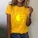 thumbnail image 2 of Gibobby Camisetas Mujer Manga Corta Camiseta verano girasol para mujer, blusa holgada talla grande, camisetas casuales gráficas manga corta para chica(Amarillo,G), 2 of 5