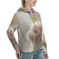 thumbnail image 6 of Honeii Raindrop Kitten Paw Pattern Womens Oversized Hoodies Long Sleeve Sweatshirts Pullover Fall Outfits with Pocket-X-Large, 6 of 7