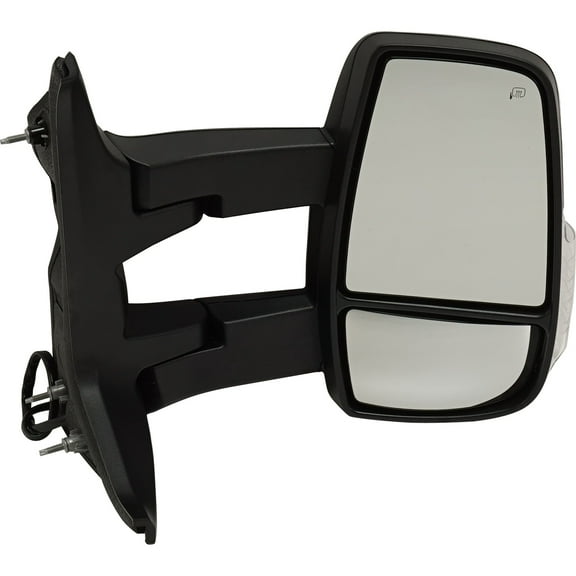MIRROR Compatible For 2015-2019 Ford Transit-150 Transit-250 Right Passenger Towing Heated Power Glass In-housing Signal Light Textured Black