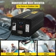 thumbnail image 2 of KFFKFF Power Inverter, 5000W Altered Wave Device, 12V DC to 110V AC Car Converter, equipped with LCD Display, Remote Access, LED Illumination, and GFCI Outlets for Recreational Vehicles, Lorries, 2 of 9