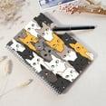 thumbnail image 4 of Spiral Notebook,Double-Wire Spiral College Lined Journal Notebook for Study and Notes,100 Pages,5.71x 8.26 in - Cat Head Pattern with Diverse Expressions, 4 of 7