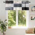 thumbnail image 6 of Ombre Gray Black Oil Painting Valances for Windows, 54 x 18in, Abstract Art Rod Pocket Kitchen Valance Curtain Light Filtering Window Treatments for Living Room Bedroom, 1 Panel, 6 of 7