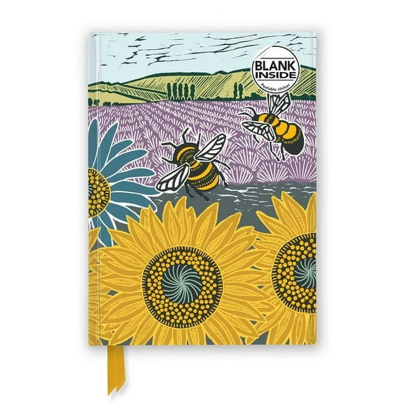 Flame Tree Blank Notebooks Kate Heiss: Sunflower Fields (Foiled Blank Journal), (Hardcover)