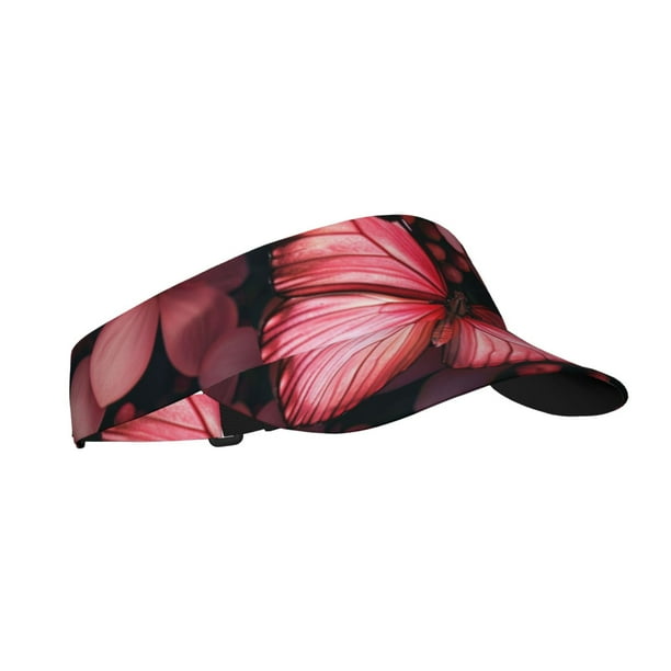 Balery pink butterfly Gorra deportiva con visera ajustable para mujer y hombre (talla única)