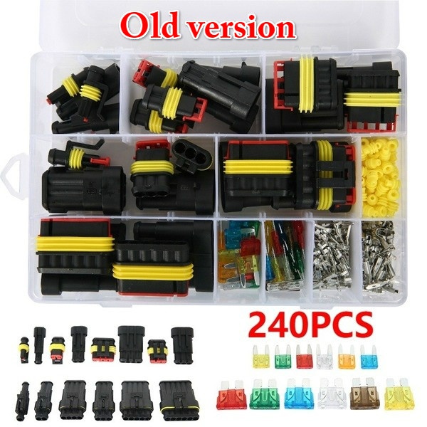 Willstar 240Pcs Car Connector Plug Terminal Auto Sealed Waterproof Electrical Wire Connector Plug Kit Car Accessories - image 4 of 11