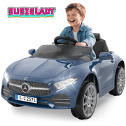 SUSIELADY 12V Kids Ride on Car, Licensed Mercedes-Benz CLS 350, with Remote Control, Four-Wheel Suspension, Music, Bluetooth, LED Light, for Kids Aged 2-4, Blue