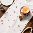 thumbnail image 3 of Spring Floral Table Runner 70 Inches, Red Gray Cherry Flowers Blossom Beige Bed Runner Dresser Scarves Tabletop for Indoor Outdoor Parties/Ceremony/Banquet, 13" x 70", 3 of 9