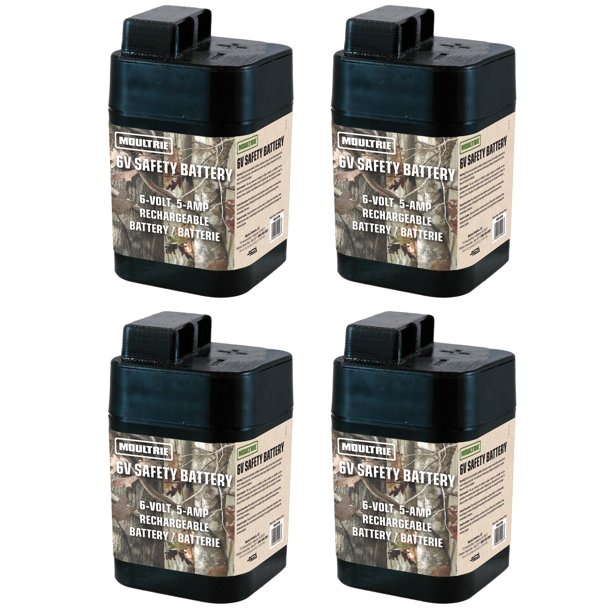 4 MOULTRIE 6 Volt Rechargeable Safety Batteries for Automatic Deer
