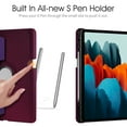 thumbnail image 6 of Rotating Case for Samsung Galaxy Tab S7 11'' 2020 SM-T870/T875，Finte Preminm Leather 360 Degree Swivel Stand Cover Built-in S Pen Holder Auto Sleep/Wake, Purple, 6 of 7