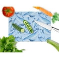 thumbnail image 2 of Watercolor Nautical Whales Glass Cutting Board Large, 2 of 2