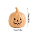 thumbnail image 4 of Handcrafted Halloween Lighted Pumpkin Decor, Jack-O'-Lantern with Cutout Details and String Lights for Tabletop, Shelf, Mantel & Home Display, 4 of 8