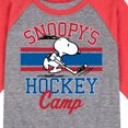 thumbnail image 3 of Peanuts - Snoopy's Hockey Camp - Toddler And Youth Raglan Graphic T-Shirt, 3 of 7