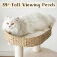 thumbnail image 4 of KAMABOKO Modern Cat Tree, Cat Trees for Indoor Cats w/Natural Sisal Scratching Posts, Hand-Woven Condo & Top Perch, 39" Tall Cat-Tree for Kittens Climb Play & Rest, 4 of 7