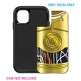 thumbnail image 2 of DistinctInk Custom SKIN / DECAL compatible with OtterBox Defender for iPhone 11 Pro MAX (6.5" Screen) - C3PO-inspired gold with wires, 2 of 5