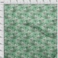 thumbnail image 4 of oneOone Cotton Cambric Dusty Teal Green Fabric Abstract Line Drawing Floral Sewing Fabric By The Yard Printed Diy Clothing Sewing Supplies 42 Inch Wide, 4 of 6