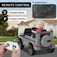 thumbnail image 3 of TOKTOO 12V Powered Ride on Toy Mercedes-Benz G63 Licensed for Kids, Electric Toddler Ride on Car w/Parent Remote Control, MP3, LED Headlight, Gift for Boys Girls Aged 2-4 Years, Gray, 3 of 9