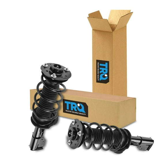 TRQ Front Strut & Coil Spring Assembly Set Driver & Passenger Sides Fits Select 10-17 Chevrolet Equinox GMC Terrain