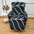 thumbnail image 6 of Jokapy Recliner Slipcover Stretch Printed Fabric Furniture Chair Cover, Black, 6 of 9