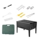 thumbnail image 1 of Parrilla de barbacoa con caja de herramientas con herramienta para barbacoa, parrilla para cocinar al aire libre para adultos, parrilla plegable para, 1 of 9