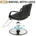 thumbnail image 3 of Ktaxon Classic Hydraulic Barber Chair, Portable Modern Beauty Spa Shampoo Hair Styling Haircut Equipment, Salon Station Furniture, Adjustable Height, 3 of 14