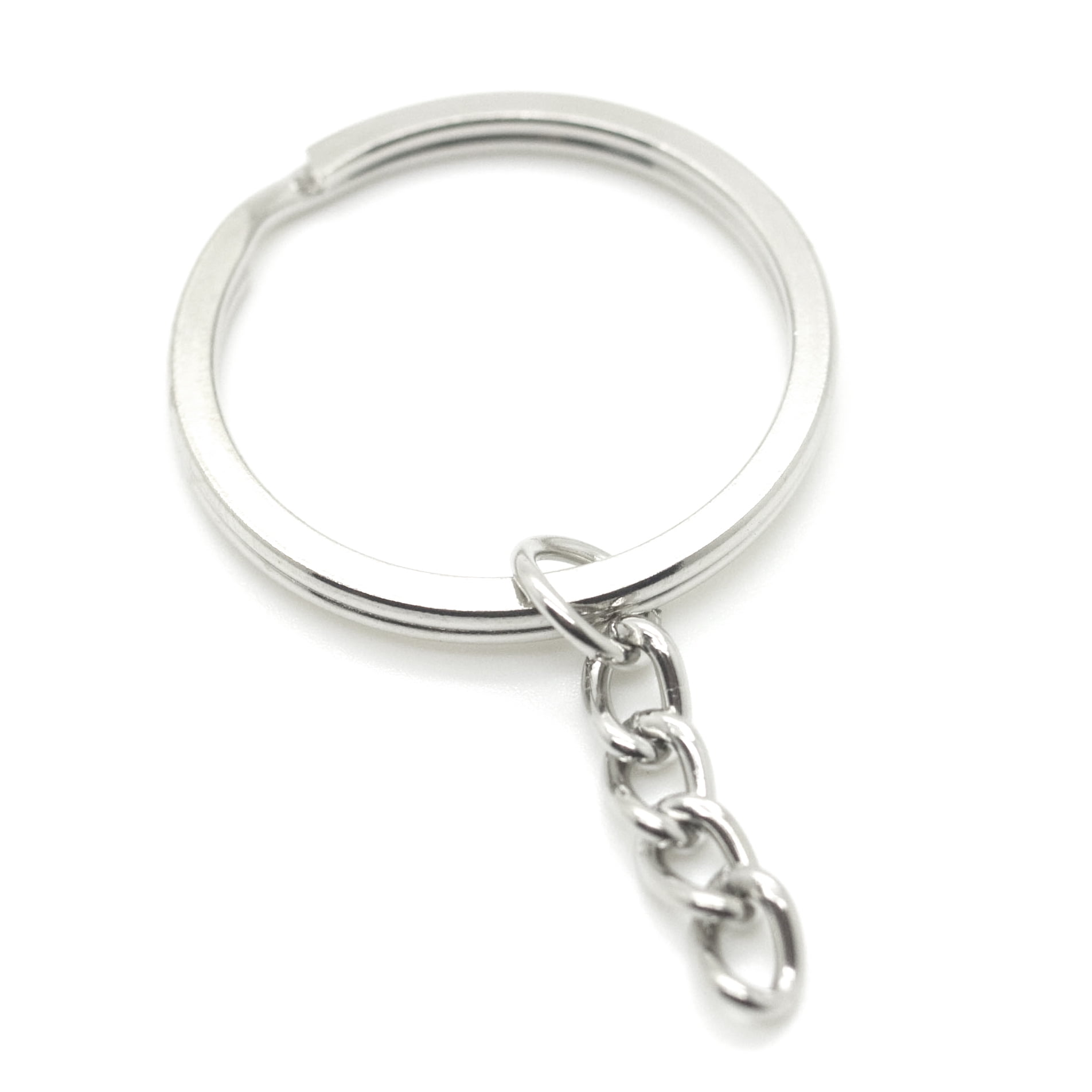 Pack of 1000 pcs - 32mm 1-1/4" Heavy Duty Steel Key Rings Split Rings with Chain Extender