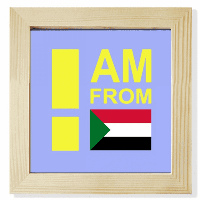 Je Suis de Sudan Art Déco Mode Carré Cadre Photo Mur Affichage de Table