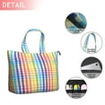 thumbnail image 2 of Colorful Striped Checkered Pattern Travel Tote Bags for Women Carry On,Large Weekender Bags for Women Travel,Multi Functional Duffle Bag for Work,Shopping,Sports, 2 of 5
