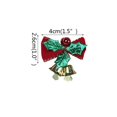 thumbnail image 1 of Mini pajarita para árbol de Navidad, decoración para boda, fiesta de Navidad, adorno de árbol de Navidad, lazo colorido con campanas pequeñas, 6 unids/lote, 1 of 4